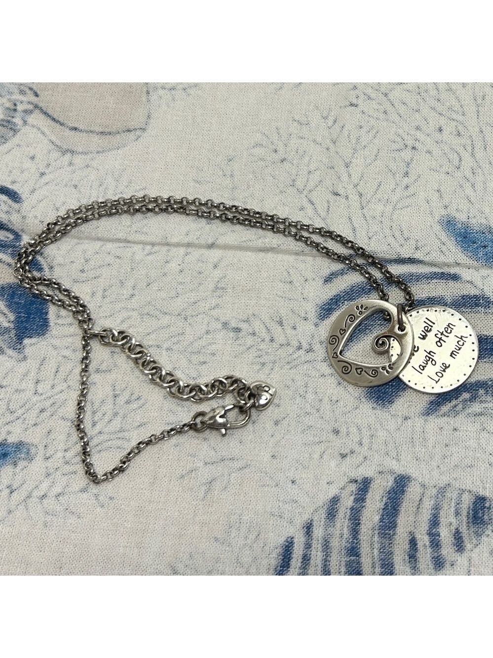 Brighton Quote Me Heart Necklace Silver Plated Positivity Pendants - Picture 7 of 12